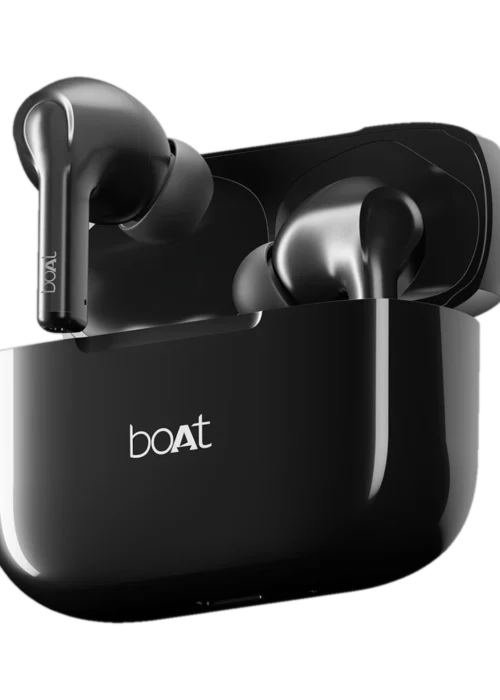boAt Airdopes 161/163,ASAP Charge,40 H Battery, App Support Bluetooth Headset (Pebble Black, True Wireless)