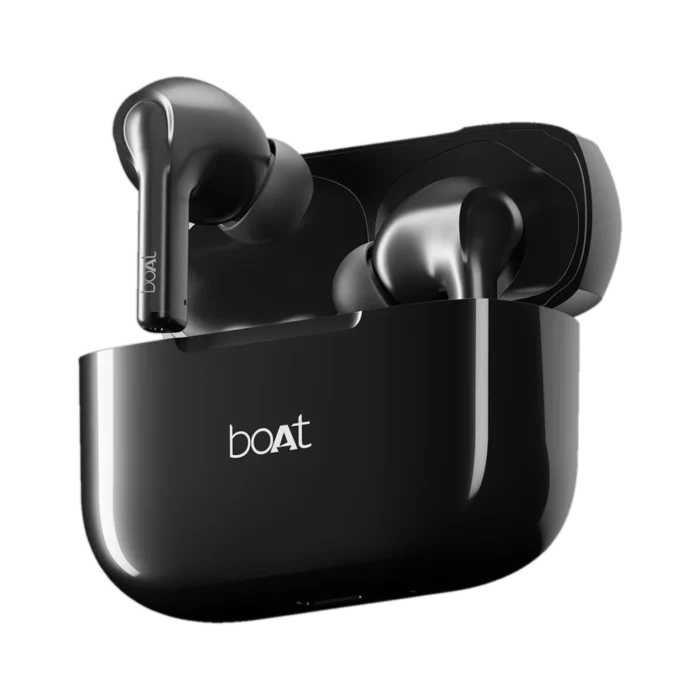 boAt Airdopes 161/163,ASAP Charge,40 H Battery, App Support Bluetooth Headset (Pebble Black, True Wireless)